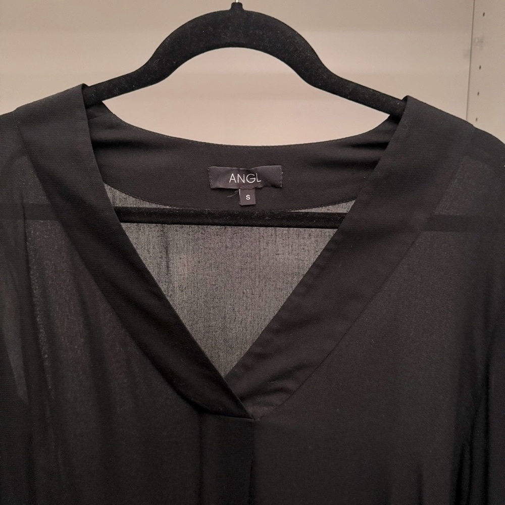 ANGL Black Long Sleeve Top - Picture 3 of 3